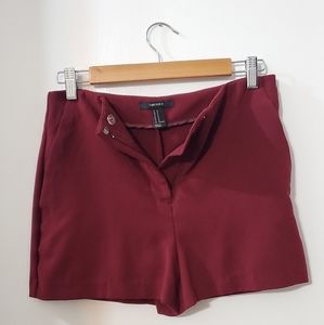 Burgundy fall shorts